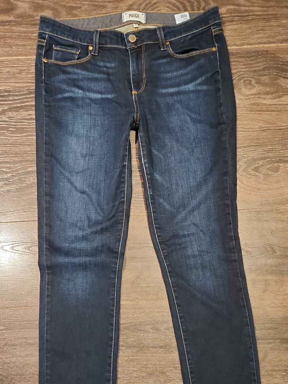 ❤️ PAIGE SKYLINE SKINNY JEANS, SURFACE WASH, 12 (31) - Picture 3 of 8